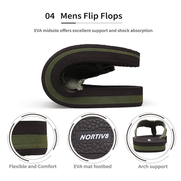 Men's EVA Thong Flip Flops - OLIVE GREEN - 5